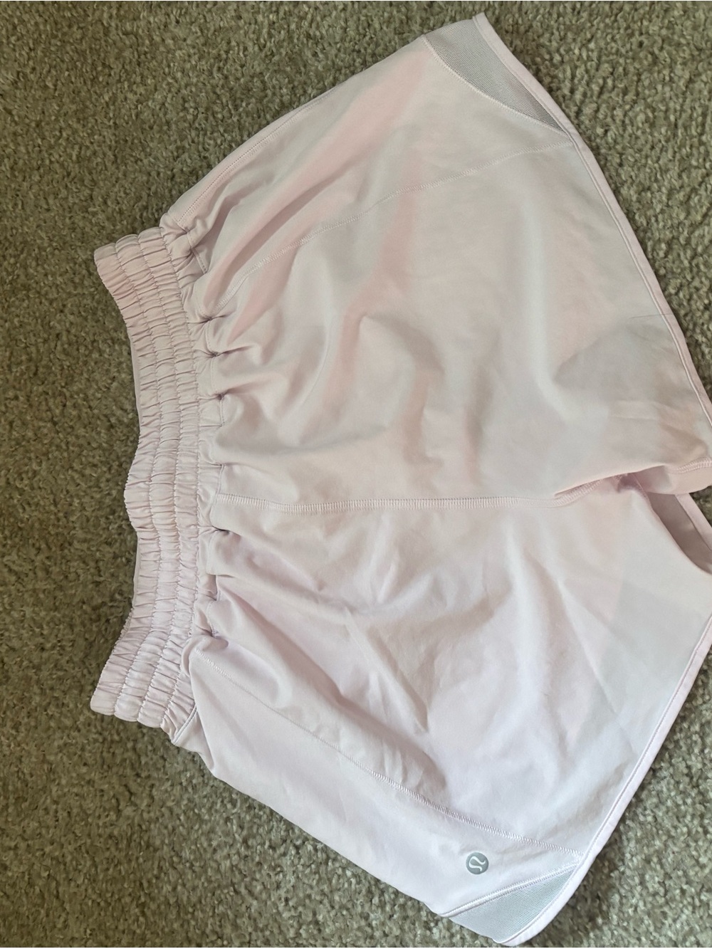 lululemon athletica pale pink running shorts